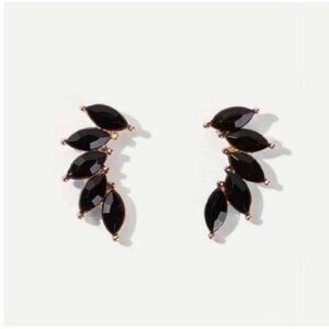 New! Zara Nightfall Black Crawler Earrings (1008) NWOT